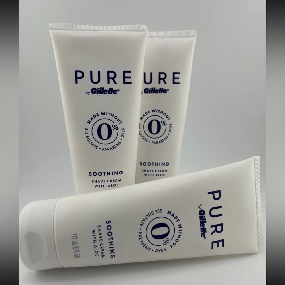Pure by Gillette Soothing Shave Cream with Aloe (3-Pack) - Picture 3 of 4